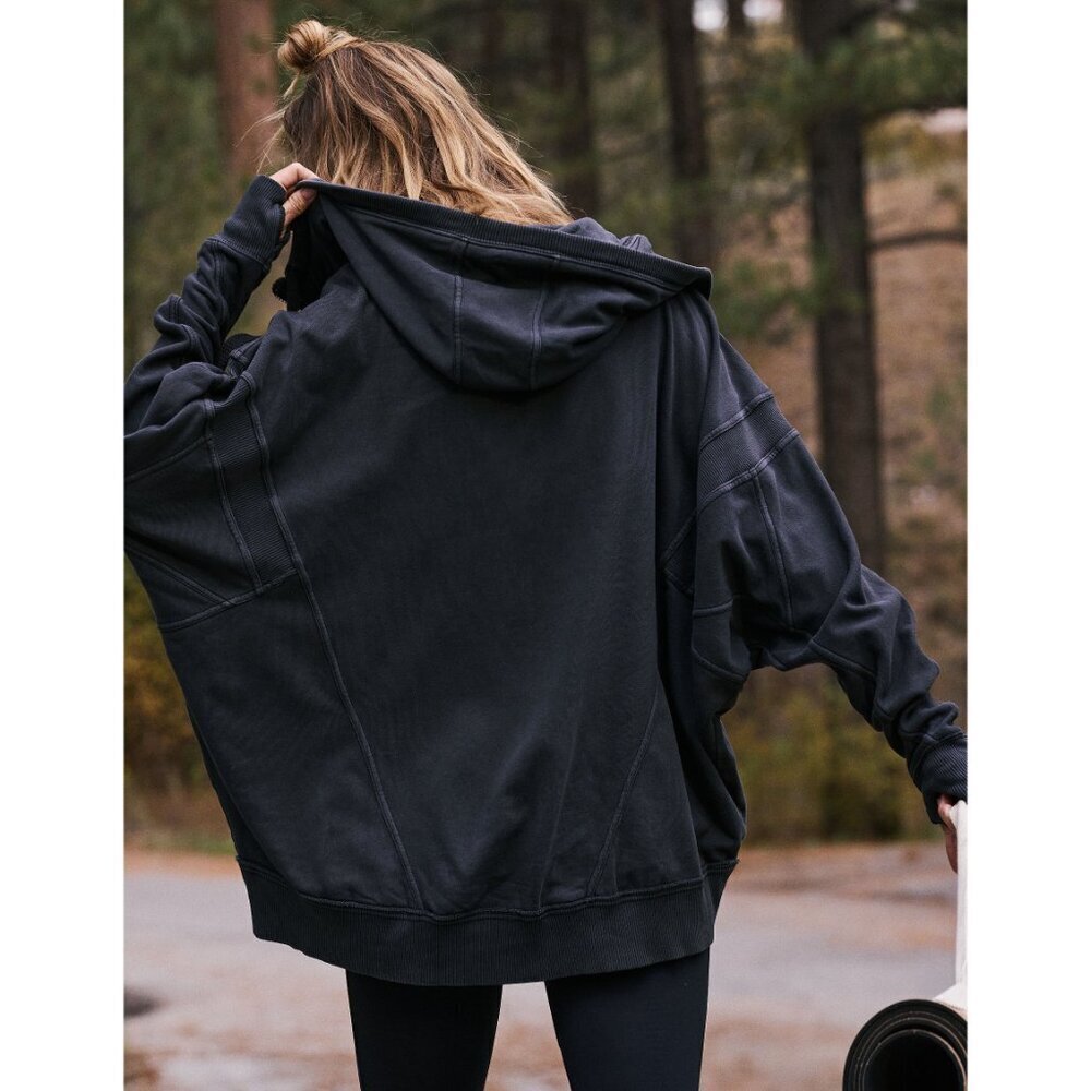 FP Women's Charcoal Zip-Up Hoodie - Picture 7 of 9